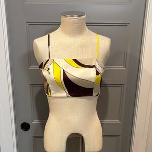 House of Harlow 1960 Yellow and Brown bralette